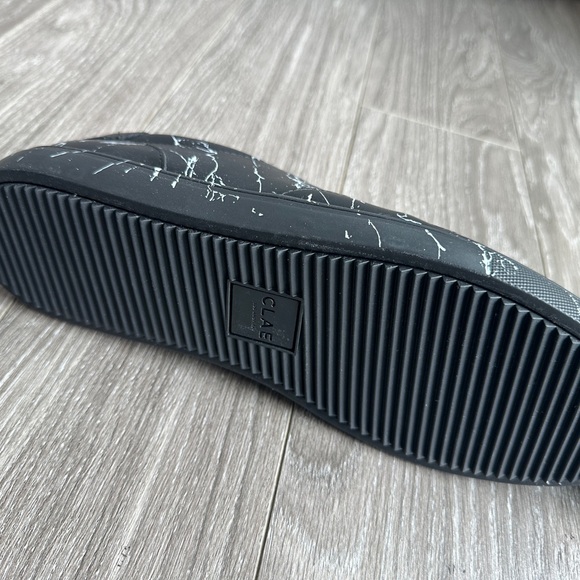 Brand New Never Worn Clae Gregory Black Marble Sneakers - Picture 2 of 6